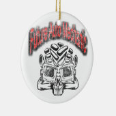 Zukünftiger Auto-Mechaniker-Schädel-Entwurf Keramik Ornament (Rechts)