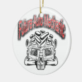 Zukünftiger Auto-Mechaniker-Schädel-Entwurf Keramik Ornament (Links)