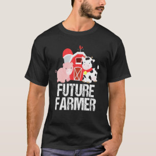 Zukünftiger Bauernhof Scheune Kuh Schwein T-Shirt