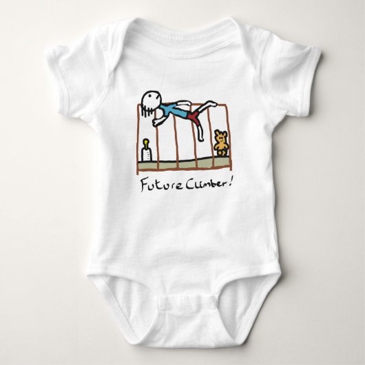Zukünftiger Bergsteiger Baby Strampler (Vorderseite)