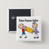 Zukünftiger Berühmter Autor Button (Vorne & Hinten)