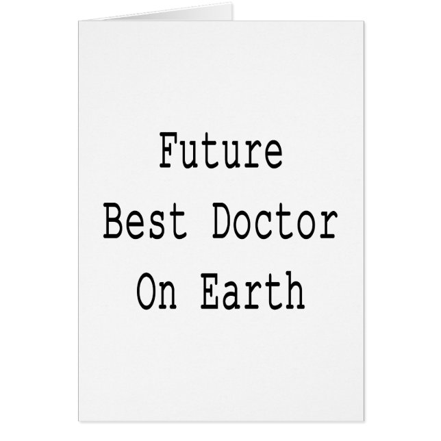Zukünftiger bester Doktor On Earth (Vorne)