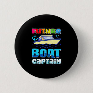 Zukünftiger Bootskapitän für Kinder Speedboot Kind Button