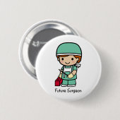Zukünftiger Chirurg - Junge Button (Vorne & Hinten)