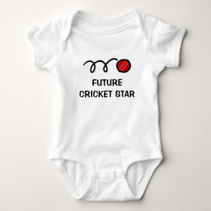 Zukünftiger Cricket-Spieler Niedliche Babykleidu Baby Strampler