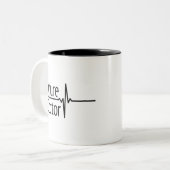 Zukünftiger Doktor EKG Zweifarbige Tasse (Vorderseite Links)