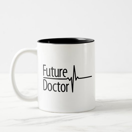 Zukünftiger Doktor EKG Zweifarbige Tasse (Links)