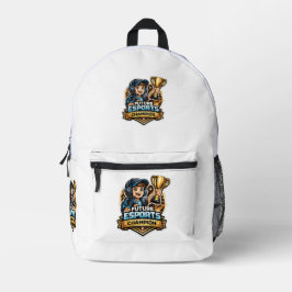 Zukünftiger E-Sport-Champion Gamer Zurück Zur Schu Bedruckter Rucksack