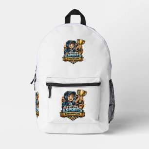 Zukünftiger E-Sport-Champion Gamer Zurück Zur Schu Bedruckter Rucksack