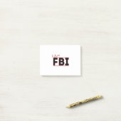 Zukünftiger FBI Post-it Klebezettel (Auf Schreibtisch)