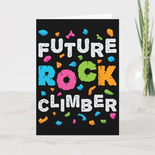 Zukünftiger Felsenkletterer Bergsteigen Bouldern B Karte (Vorderseite)