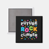 Zukünftiger Felsenkletterer Bergsteigen Bouldern B Magnet (Vorderseite/Rückseite)
