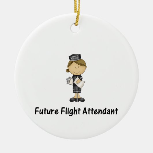 zukünftiger Flugbegleiter Keramik Ornament (Vorne)