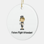 zukünftiger Flugbegleiter Keramik Ornament (Links)