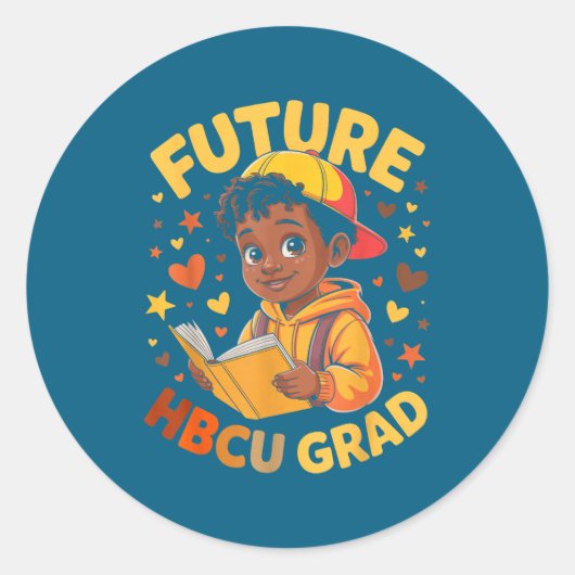 Zukünftiger Hbcu-Absolvent Juneteenth-Schule Runder Aufkleber (Vorderseite)