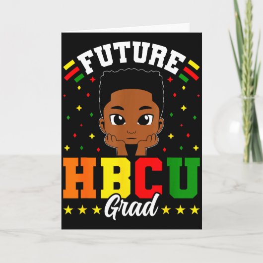 Zukünftiger Hbcu-Absolvent Junge Schwarzer Histori Karte (Vorderseite)