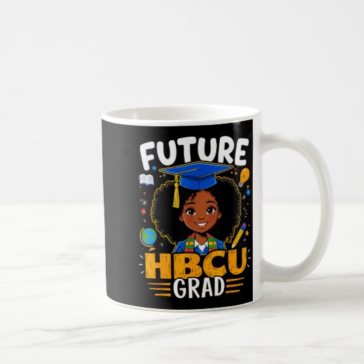 Zukünftiger Hbcu-Absolvent Kinder Schwarzes Mädche Kaffeetasse (Rechts)