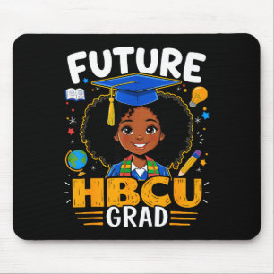 Zukünftiger Hbcu-Absolvent Kinder Schwarzes Mädche Mousepad