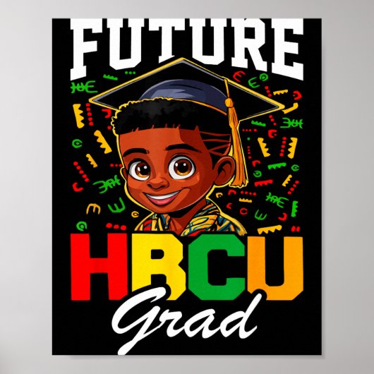 Zukünftiger HBCU-Absolvent schwarzer Junge HBCU-Kl Poster (Vorne)