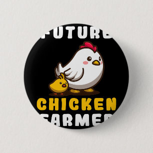 Zukünftiger Hühnerfarmer Hühnerflüsterer Ranchbesi Button