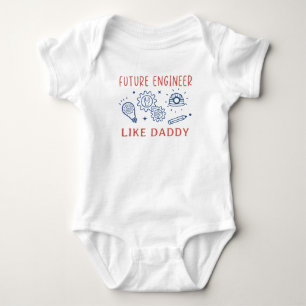 Zukünftiger Ingenieur wie Daddy Ingenieur Vatertag Baby Strampler