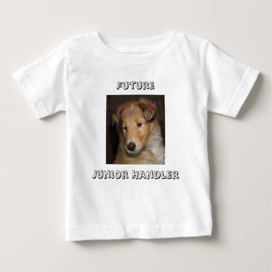 Zukünftiger Juniorlenker - rauer Colliewelpe Baby T-shirt (Vorderseite)
