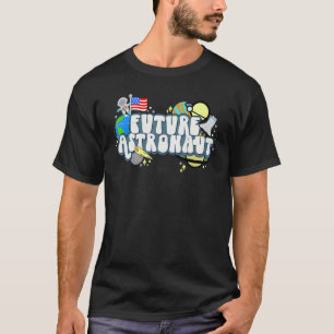 Zukünftiger kleiner Astronaut süß für Kinder Retro T-Shirt