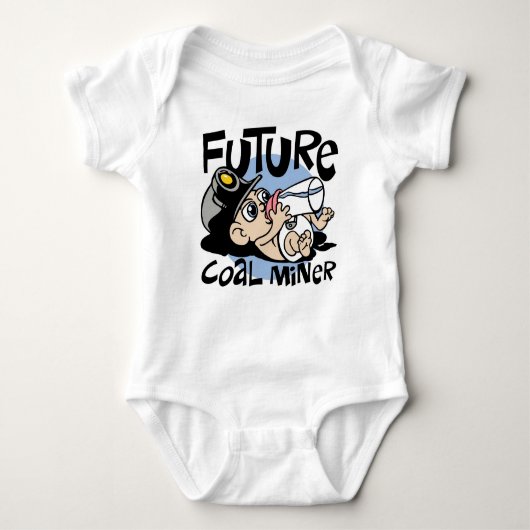 ZUKÜNFTIGER KOHLEN-BERGMANN BABY STRAMPLER (Vorderseite)