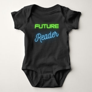 Zukünftiger Leser Grün Blau Baby Strampler