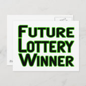 Zukünftiger Lotteriesieger Postkarte (Vorne/Hinten)