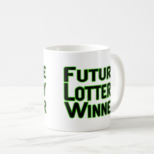 Zukünftiger Lottogewinner Kaffeetasse (VorderseiteRechts)