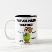 Zukünftiger Mathe-Lehrer Zweifarbige Tasse (Links)