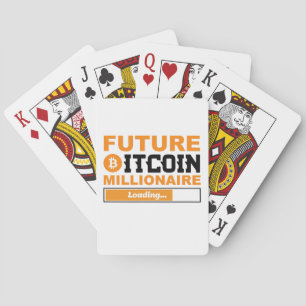 Zukünftiger Millionär Bitcoin Humor Kryptowährung  Spielkarten