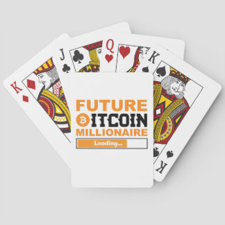 Zukünftiger Millionär Bitcoin Humor Kryptowährung Spielkarten