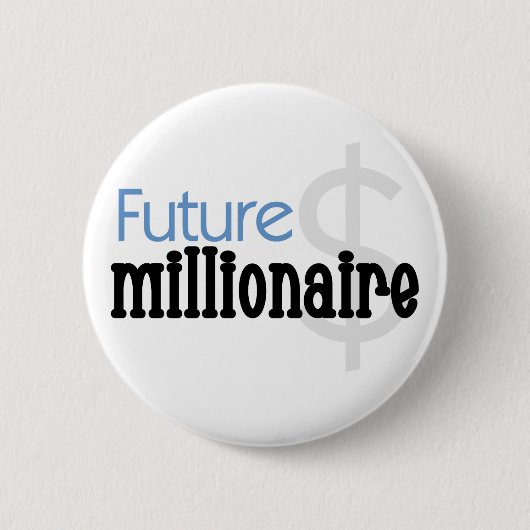 Zukünftiger Millionär - blaue T-Shirts und Button (Vorderseite)