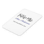 Zukünftiger Nachname der Braut in spe lila grau Na Magnet (Linke Seite)