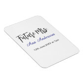 Zukünftiger Nachname der Ehefrau Braut in lila gra Magnet (Rechte Seite)