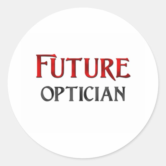 Zukünftiger Optiker Runder Aufkleber (Vorderseite)