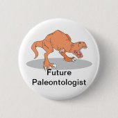 Zukünftiger Paläontologe mit T-Rex Dinosaur Button (Vorderseite)