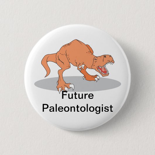 Zukünftiger Paläontologe mit T-Rex Dinosaur Button (Vorderseite)