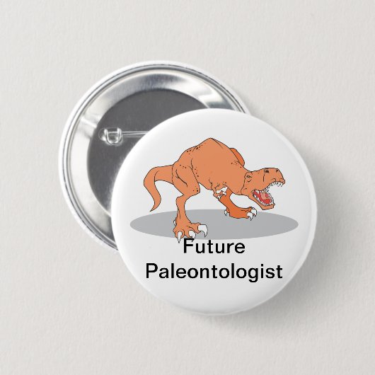 Zukünftiger Paläontologe mit T-Rex Dinosaur Button (Vorne & Hinten)