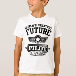 Zukünftiger Pilot in der Aktion T-Shirt