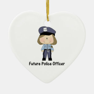 zukünftiger Polizeibeamte (Mädchen) Keramikornament