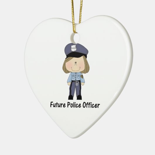 zukünftiger Polizeibeamte (Mädchen) Keramikornament (Links)