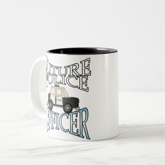 Zukünftiger Polizeibeamte Zweifarbige Tasse (Vorderseite Links)