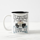 Zukünftiger Polizeibeamte Zweifarbige Tasse (Links)