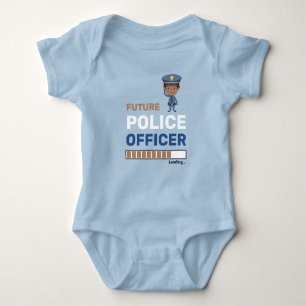 Zukünftiger Polizeibeamter lädt Stylishes Personal Baby Strampler