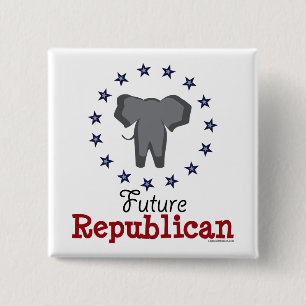 Zukünftiger republikanischer Elefant-Knopf Button