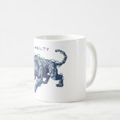 Zukünftiger Robotertiger Kaffeetasse (VorderseiteRechts)