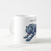 Zukünftiger Robotertiger Kaffeetasse (Vorderseite Links)